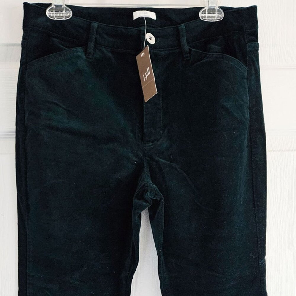 J. Jill Size 10 Authentic Fit Teal Velveteen Jean Style Pants, New with Tag
